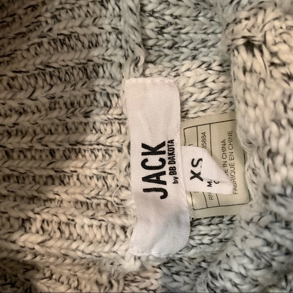 Jack by BB Dakota Keandre Oversized Cotton Turtleneck Poncho Sweater XS - Picture 10 of 12